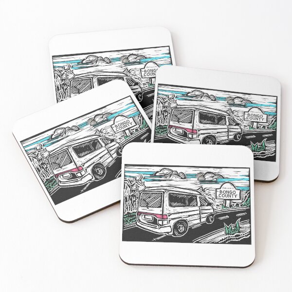Item preview, Bongo county Mazda bongo linocut print design designed and sold by INKIEFINGERS.