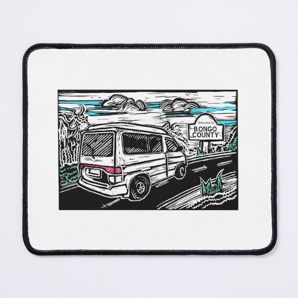 Item preview, Bongo county Mazda bongo linocut print design designed and sold by INKIEFINGERS.