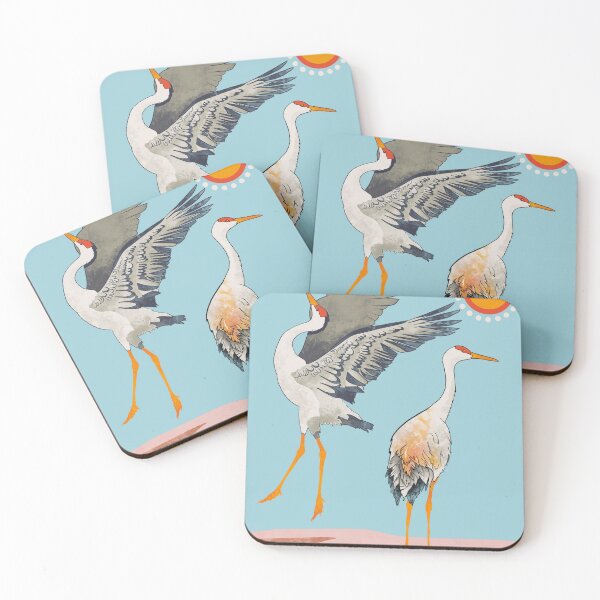 Item preview, Folksy Sandhill Cranes designed and sold by marleywrightart.