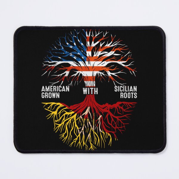 Item preview, American Grown With Sicilian Roots Sicily Flag designed and sold by MoHaCo.