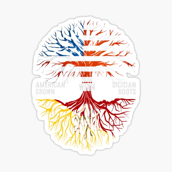 Item preview, American Grown With Sicilian Roots Sicily Flag designed and sold by MoHaCo.