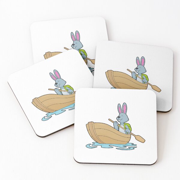 Item preview, Rabbit with Boat & Paddle designed and sold by Snabdesign84.