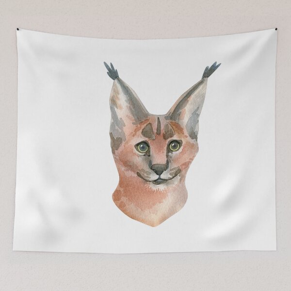 Item preview, Caracal watercolor, Cute caracal. Caracal paint designed and sold by T-Look.