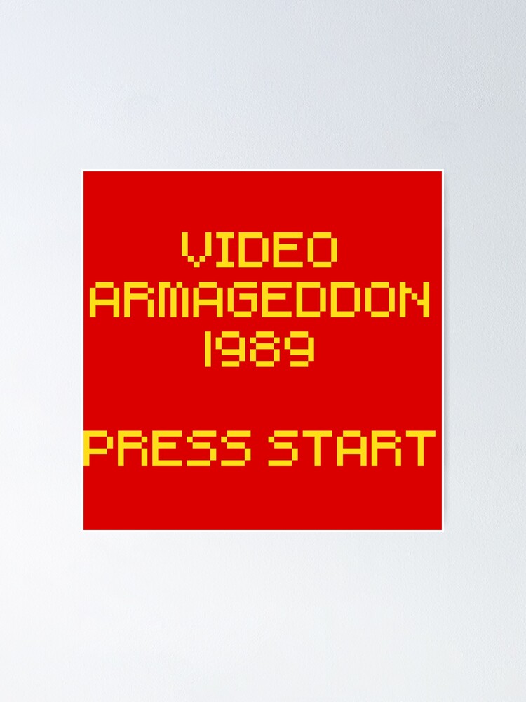 "Video Armageddon 1989 Press Start The Wizard 1989 Movie" Poster for