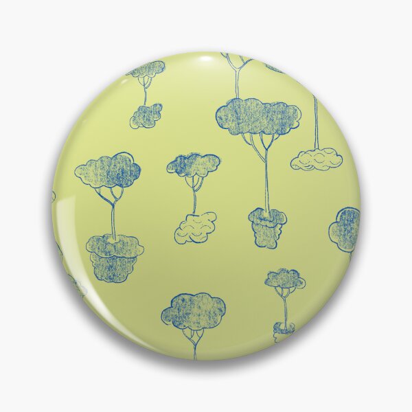 Item preview, Trees and clouds pattern -  blue green designed and sold by Nira-Bar.