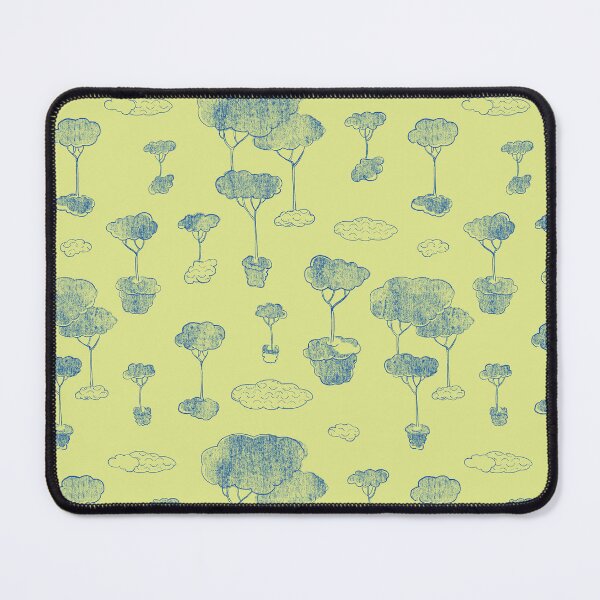 Item preview, Trees and clouds pattern -  blue green designed and sold by Nira-Bar.
