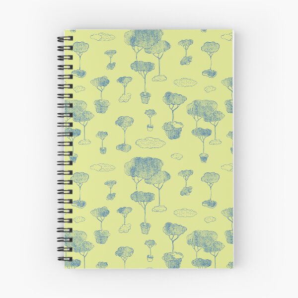 Item preview, Trees and clouds pattern -  blue green designed and sold by Nira-Bar.