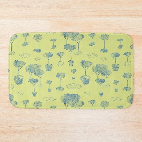 Item preview, Trees and clouds pattern -  blue green designed and sold by Nira-Bar.