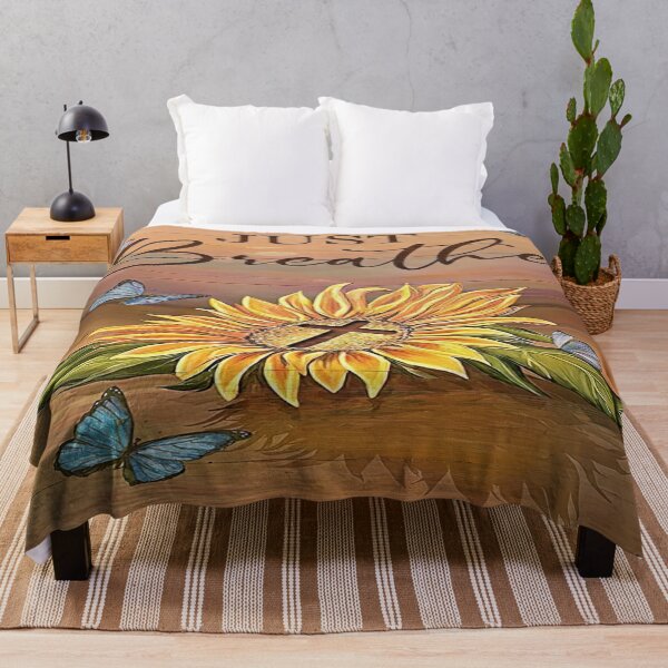 Item preview, Just Breathe Cross Sunflower Butterflies Jesus Christian designed and sold by AtmanJosef.