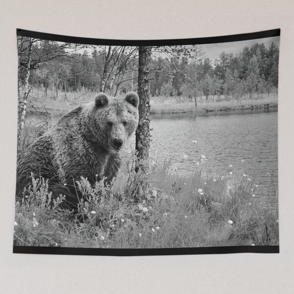 Item preview, Doggy doggy doggy ain't I looking kind. Brown bear bw designed and sold by Jouko Lehto Photography.