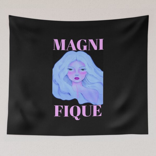 Item preview, MAGNIFIQUE - beautiful new portrait art by CoolCleverCute (pink) designed and sold by CoolCleverCute.