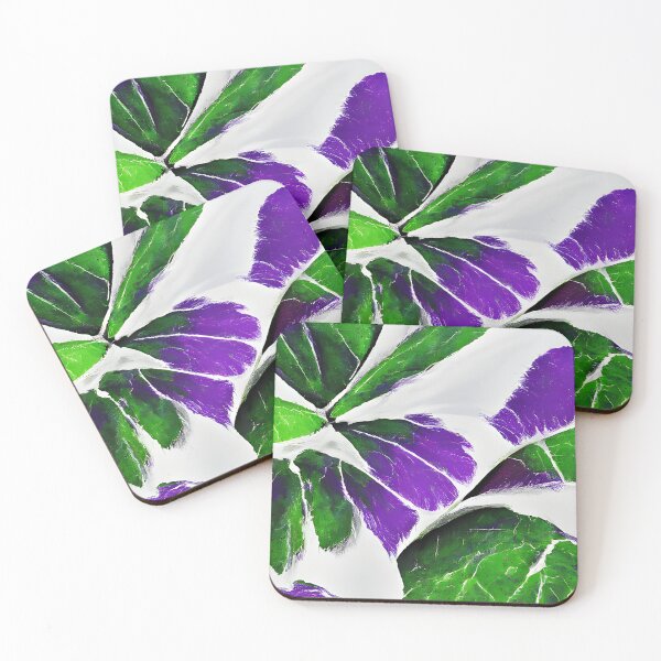 Item preview, Fantasy plant - varigated purple monstera leaves designed and sold by fizzribbit.