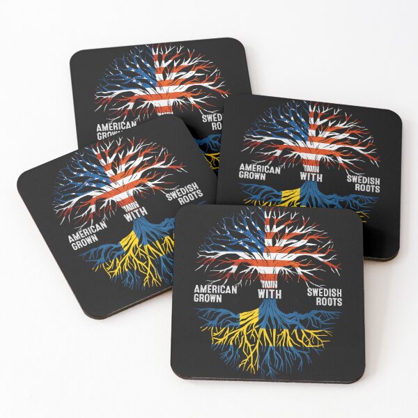 Item preview, American Grown With Swedish Roots Tree Sweden Flag designed and sold by MoHaCo.