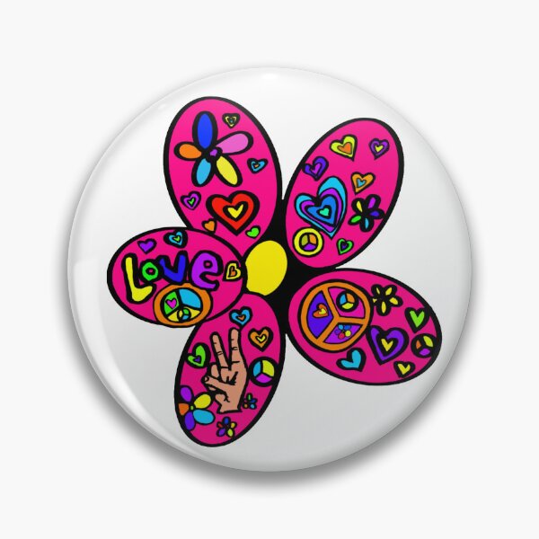 Item preview, V-Dub Hippie Bus Peace Flower designed and sold by Niniannebast.