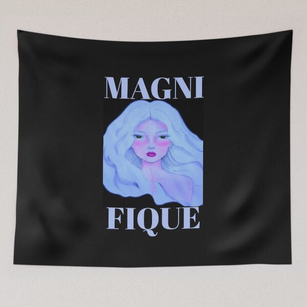 Item preview, MAGNIFIQUE - beautiful new portrait art by CoolCleverCute (blue) designed and sold by CoolCleverCute.