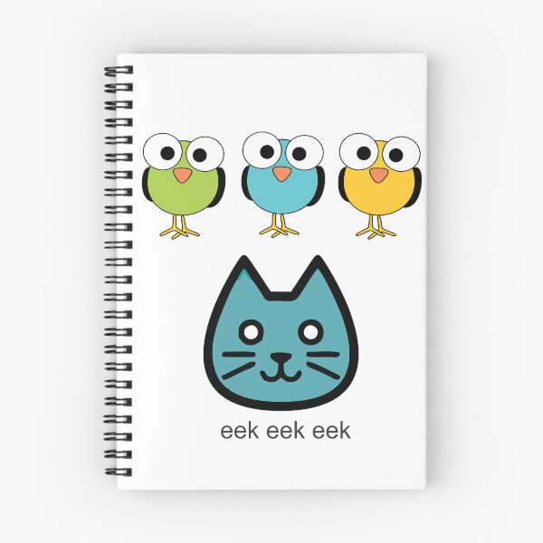 Item preview, cat and little birds designed and sold by Smartalb.
