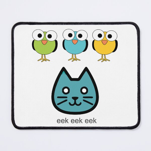 Item preview, cat and little birds designed and sold by Smartalb.