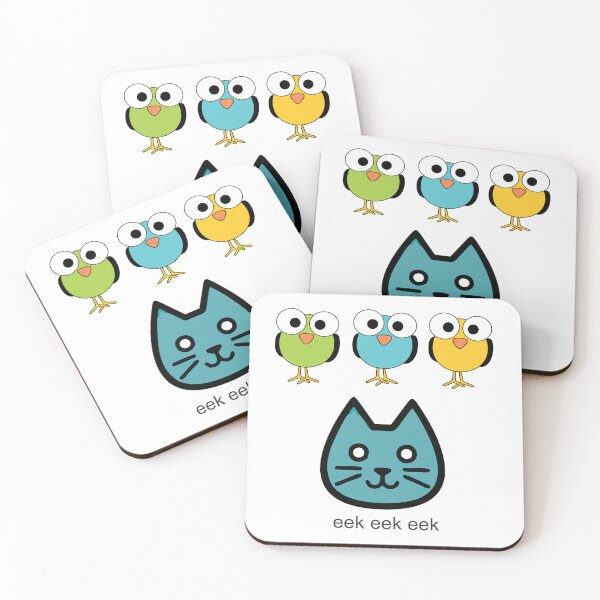 Item preview, cat and little birds designed and sold by Smartalb.
