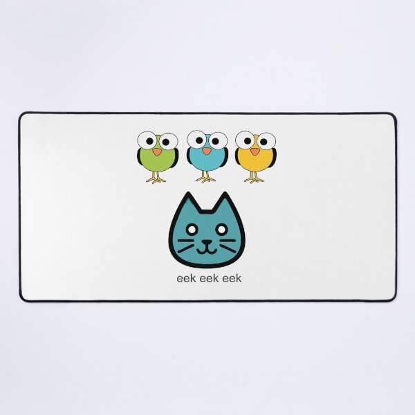 Item preview, cat and little birds designed and sold by Smartalb.
