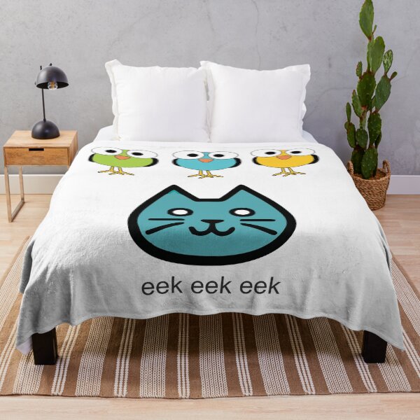 Item preview, cat and little birds designed and sold by Smartalb.
