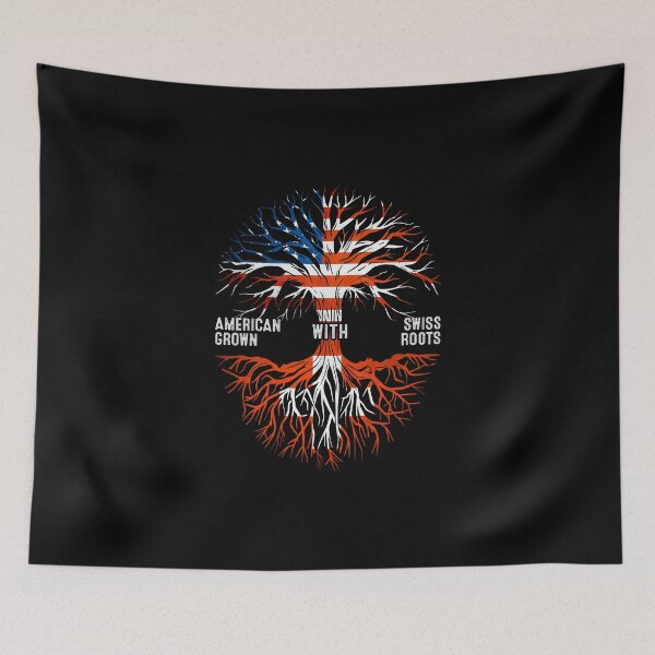 Item preview, American Grown With Swiss Roots Tree Switzerland Flag designed and sold by MoHaCo.