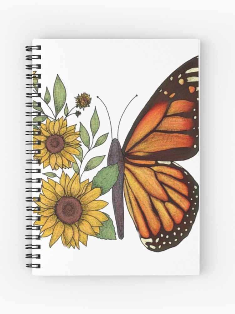 Cuaderno de espiral «Mariposa Girasol» de Aliensknowme | Redbubble