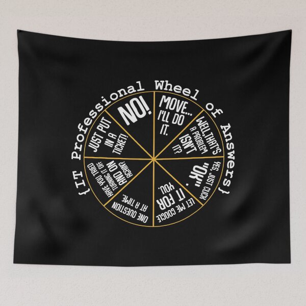 Item preview, IT Professional Funny Wheel Of Answers Tech Support Job Work designed and sold by disgustingtroph.