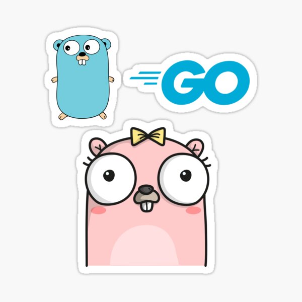 "Golang stickers pack" Sticker for Sale by ikidesign | Redbubble