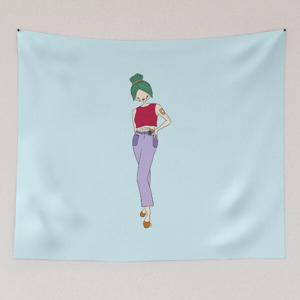 Item preview, Cute Girl With Diabetes (Blue) designed and sold by misslovelymess.