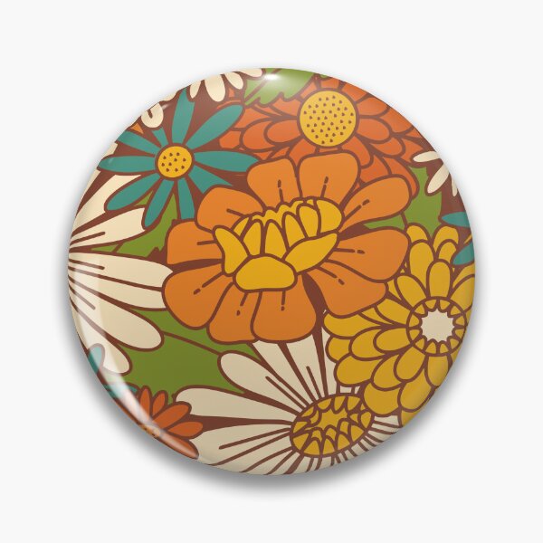 Item preview, 70s Retro Floral designed and sold by latheandquill.