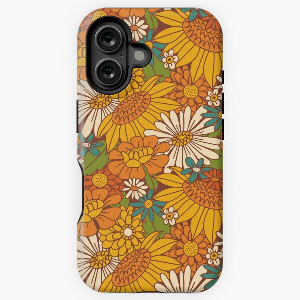 Item preview, 70s Retro Floral designed and sold by latheandquill.
