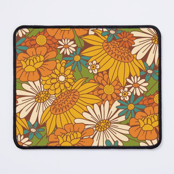 Item preview, 70s Retro Floral designed and sold by latheandquill.