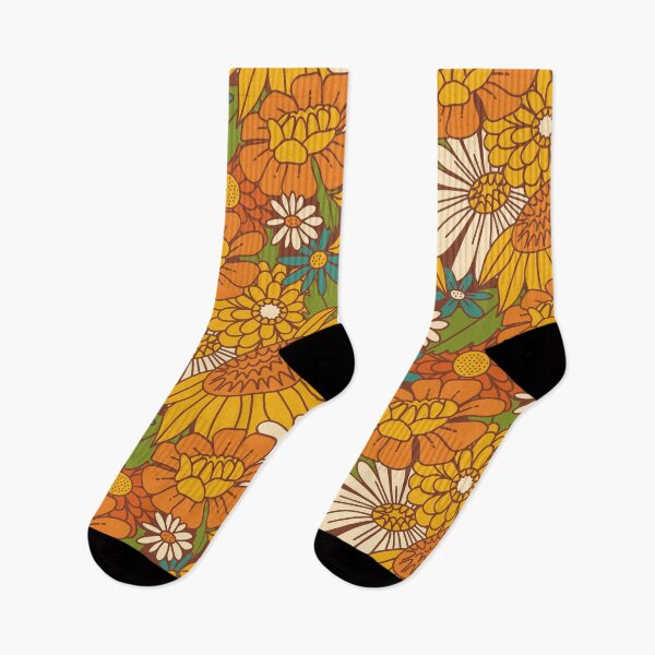 Item preview, 70s Retro Floral designed and sold by latheandquill.