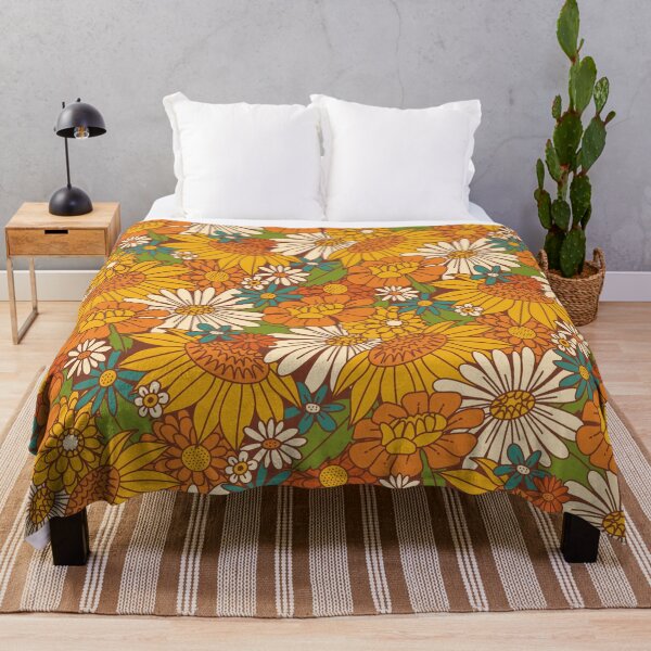 Item preview, 70s Retro Floral designed and sold by latheandquill.