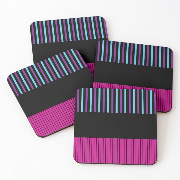 Item preview, Colour Pop Stripes - Pink, Purple, Blue and Black designed and sold by LAEC-Shop.