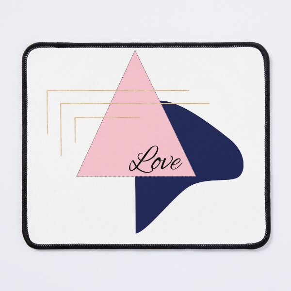 Item preview, Pink, blue, gold and black abstract design (lines and triangle shape) designed and sold by YohanysDesigns.