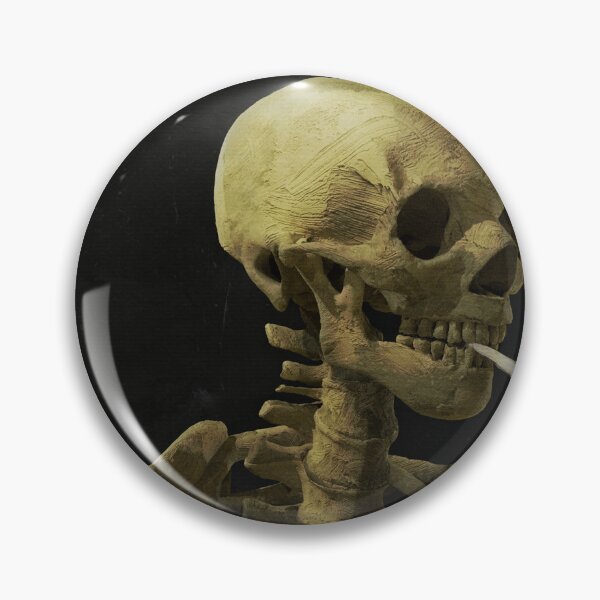 Item preview, Vincent Van Gogh's Augmented Skull with Burning Cigarette [Yellow] designed and sold by alexandros-art.