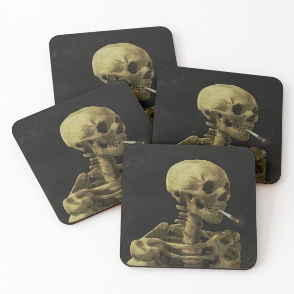 Item preview, Vincent Van Gogh's Augmented Skull with Burning Cigarette [Yellow] designed and sold by alexandros-art.