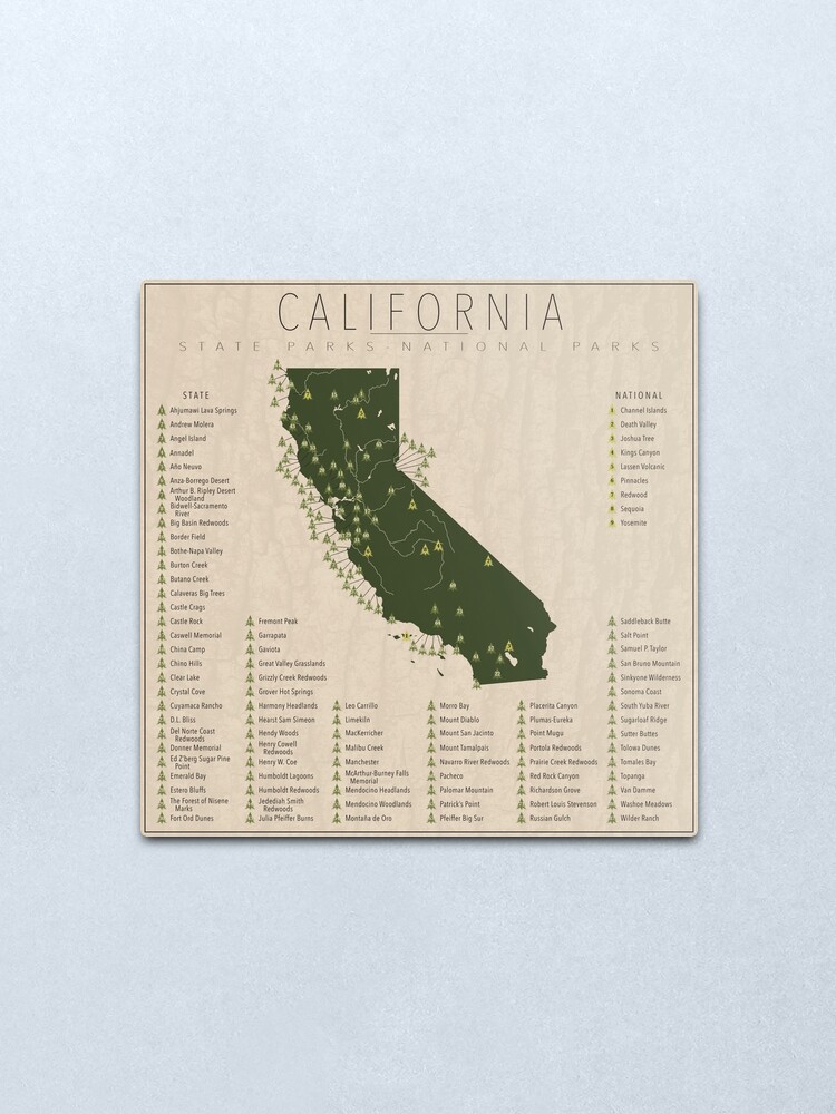 Alternate view of California Parks Metal Print