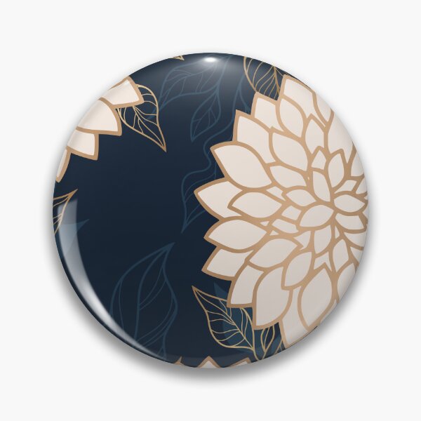 Artikelvorschau, Floral Aesthetic in Navy, Ivory and Gold entworfen und verkauft von meggydesigns.