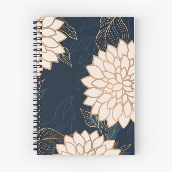 Artikelvorschau, Floral Aesthetic in Navy, Ivory and Gold entworfen und verkauft von meggydesigns.