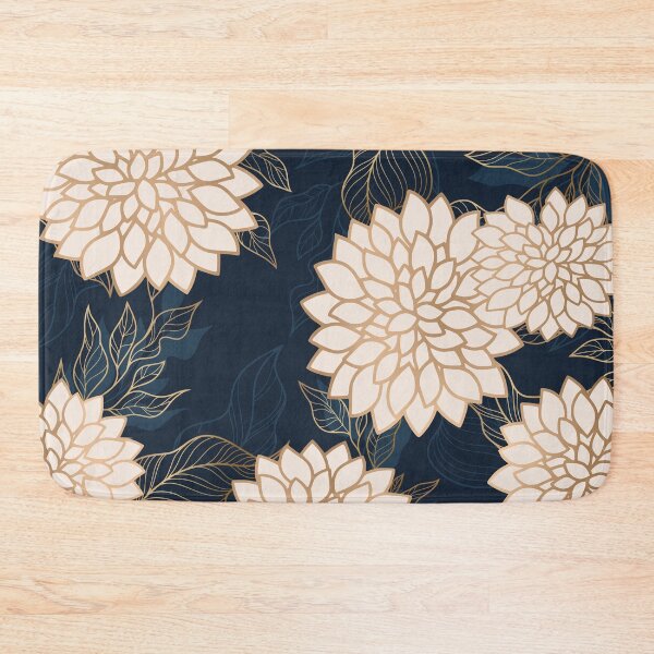 Artikelvorschau, Floral Aesthetic in Navy, Ivory and Gold entworfen und verkauft von meggydesigns.