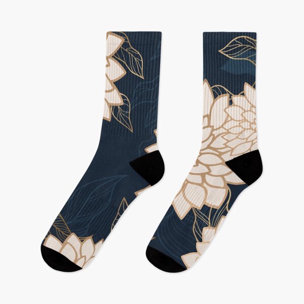 Artikelvorschau, Floral Aesthetic in Navy, Ivory and Gold entworfen und verkauft von meggydesigns.