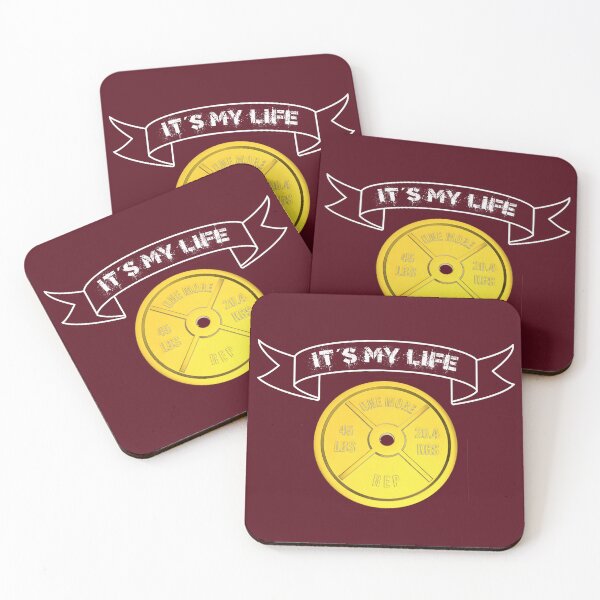 Item preview, Weight Plate Banner "Its My Life" white designed and sold by HA-Design-Kunst.