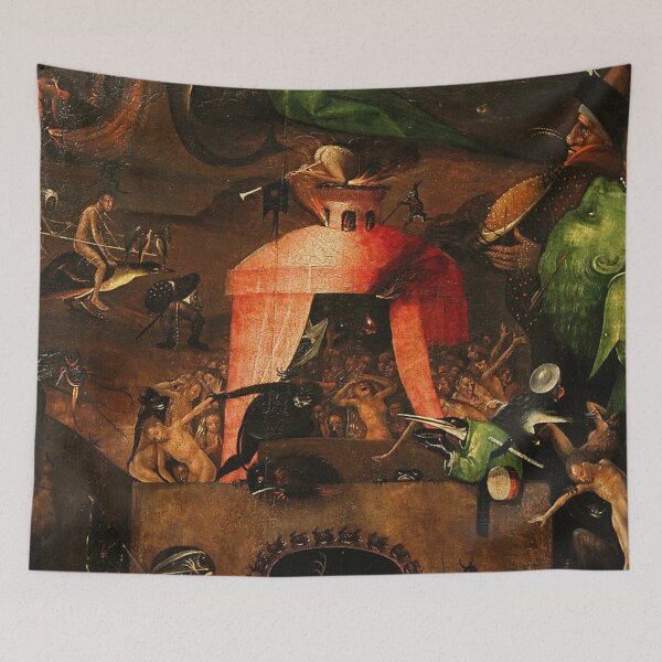 Item preview, Temptation of st anthony by hieronymus bosch classic art poster  designed and sold by Golido.