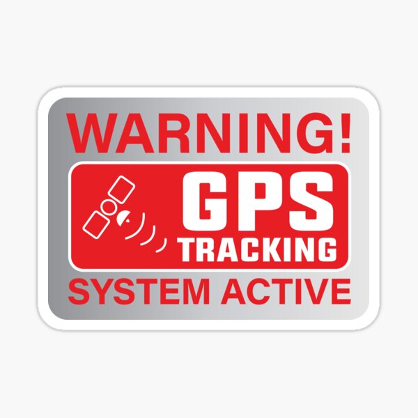 Warning Tracking Active Sign" Sticker for Sale by StickDeco | Redbubble