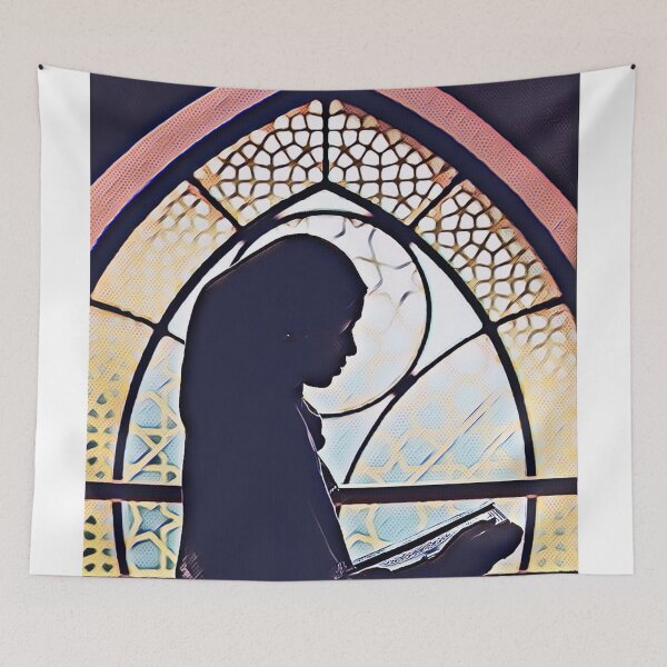 Item preview, Islam girl praying with Quran designed and sold by dineshshop1.