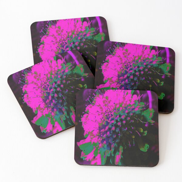 Item preview, Trippy Abstract Retro Hot Pink and Black Flower designed and sold by myrubiogarden.