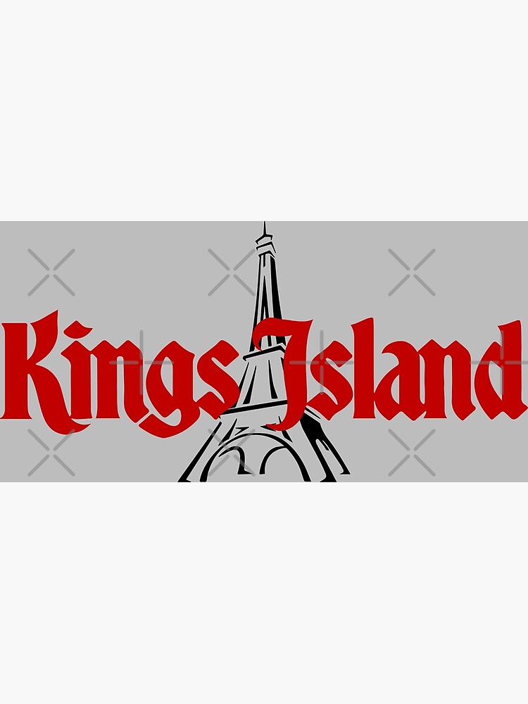 "Kings Island Logo Design with Eiffel Tower RED" Poster for Sale by carowindsfanson Redbubble