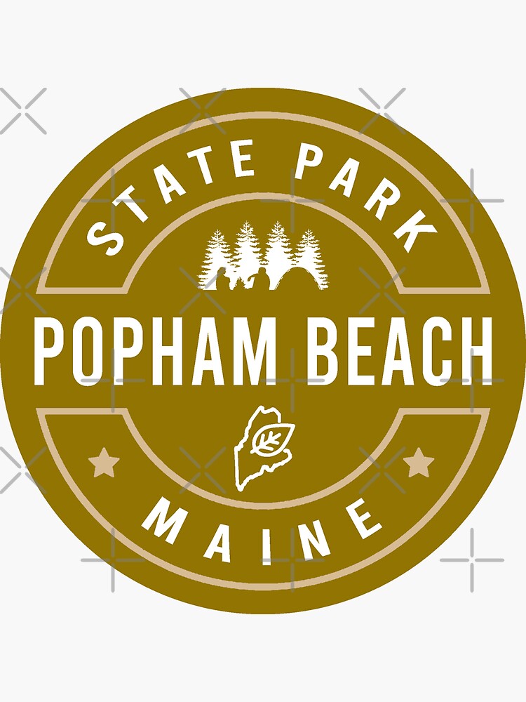 "Popham Beach State Park ME Adventure Logo" Sticker for Sale by VanyaKar Redbubble